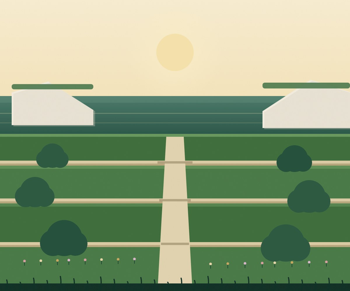 Steps, terraces and planting as one space